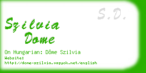 szilvia dome business card
